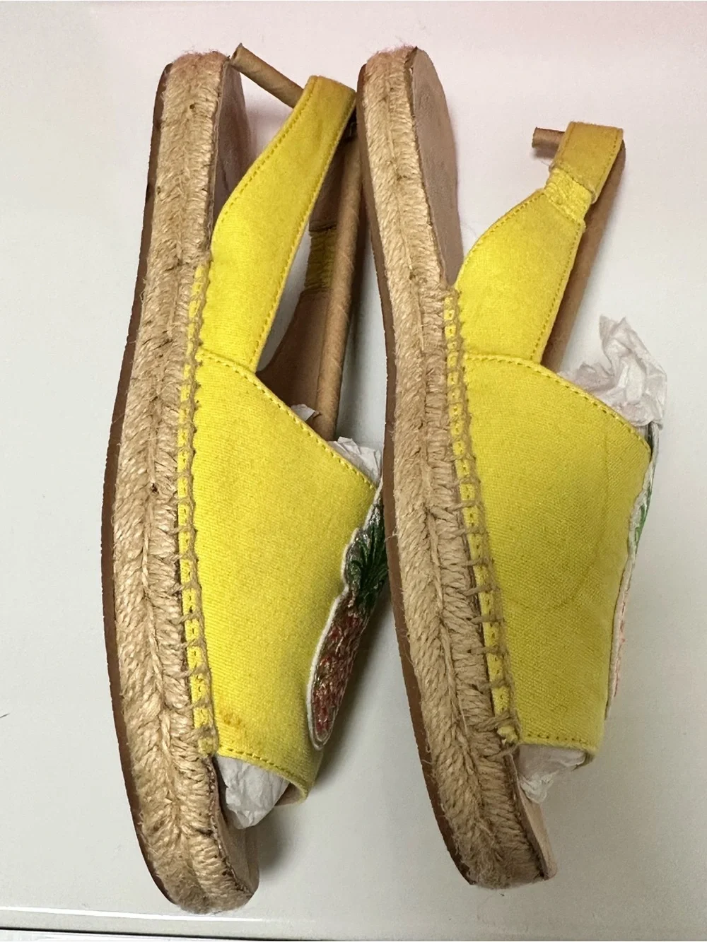 Lilly Pulitzer Sling back Espadrilles Watch Hill Yellow Pineapple